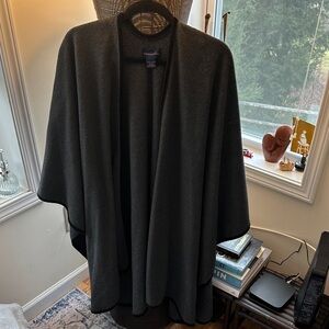 Charter Club Gray Open Front Cape